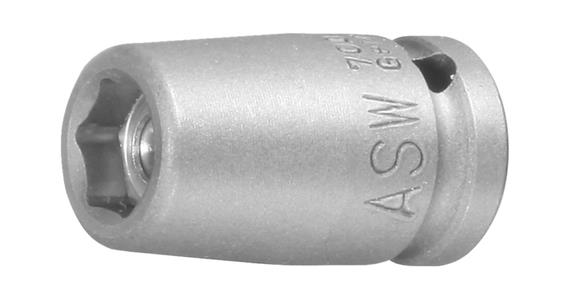 1/4 inch hex impact screwdriver bit CV special steel AF 9 mm + perm. magnet