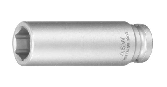 Końcówka klucza nasadowego ASW, 10 mm, trzpień 1/4” z magn. na spr., dług. 45 mm