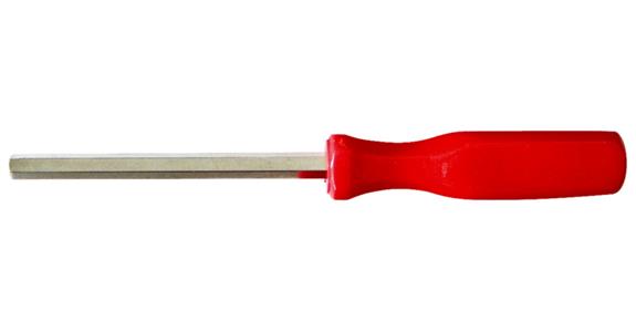 Hexagon pin wrench with straight handle, nickel-plated CV steel AF 6 mm