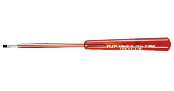 Slotted (grub) screwdriver plastic handle 0.4x2.5x75 mm for M2.3 to M5
