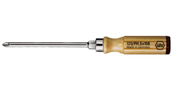 Phillips screwdriver, wooden handle DIN 5260 PH ISO 8764 PH 1x80 mm