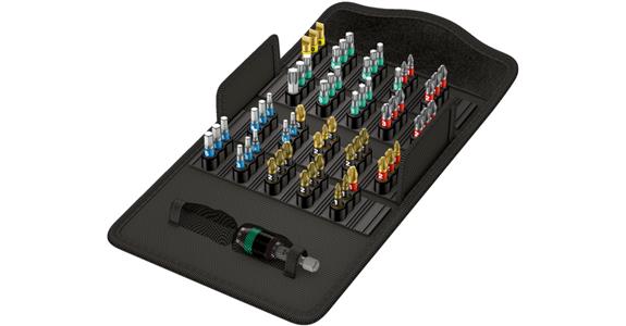 Bit-Safe 61 pcs with universal holder Rapidaptor BiTorsion bits diamond-coated.