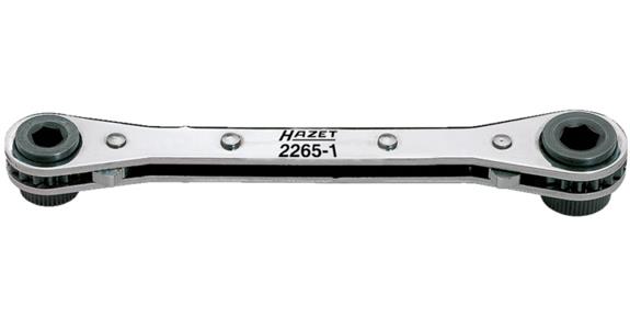 Bit reversible ratchet 1/4+5/16 inch flat shape chrome-plated R/L magnet