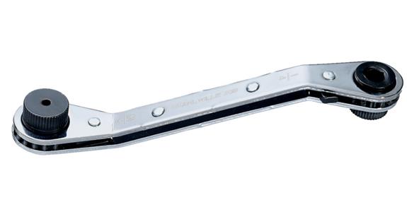 Bit ratchet spanner 1/4+5/16 inch right/left with magnet