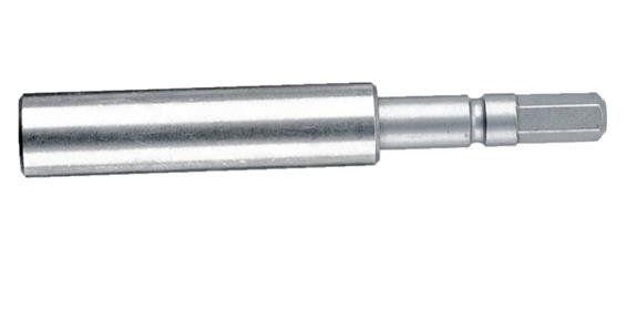 1/4 inch universal bit holder A5.5 st.steel sleeve snap ring perm. magnet L72 mm