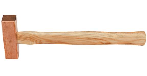 Copper hammer, fully polished E-Cu Brinell hardness 80-110 hickory handle 1500g