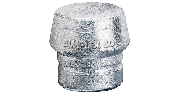 Wkładka HALDER SIMPLEX z miękkiego metalu, srebrna, średnica 30 mm