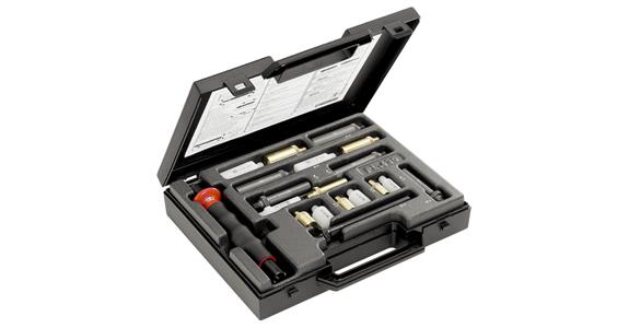 Striking tool assortment 19 pieces with aluminium, brass and polyamide inserts