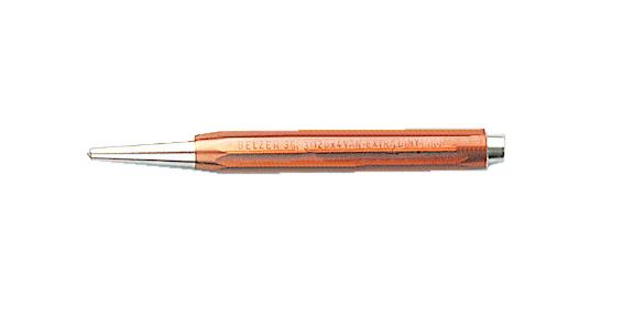 Octagonal ctr. punch DIN 7250 plast. guard vanad.-extra steel, tip dia. 5x150 mm