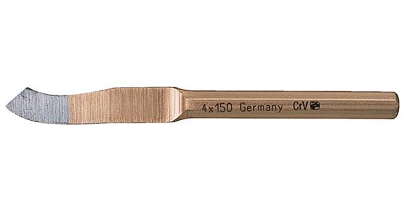Octagonal grooving chisel DIN 6455 CV air-hardening steel cutting edge width 4mm