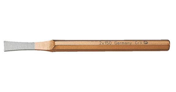 Octagonal paring chisel (parting chisel) CV air-hardening steel, 5x12x150 mm