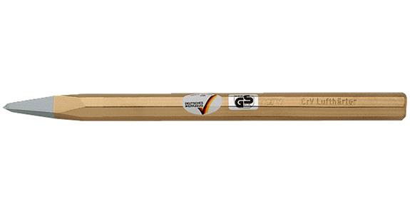 Octagonal point chisel DIN 7256 CV air-hardening steel dia. x length 20x400 mm