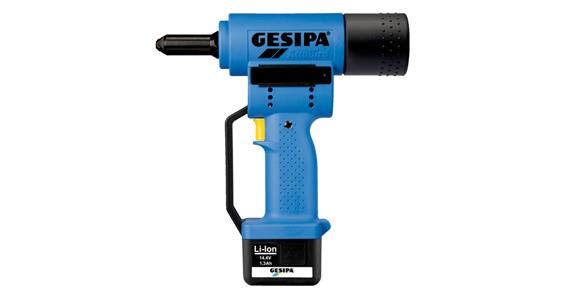 Nitownica GESIPA AccuBird z: akum. Li-Ion 14,4 V i ładowarką, w skrzynce