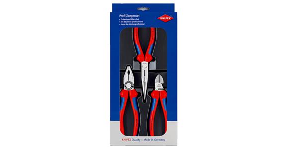 Pliers set, 3 pcs Combination pliers, snipe nose pliers, side cutters