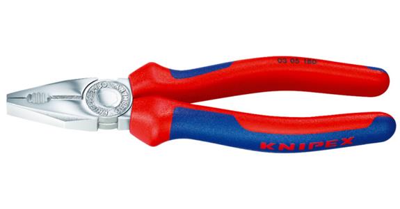 Szczypce uniwersalne KNIPEX 180 mm, główka chromowana, z uchw. dwuskładnikowym