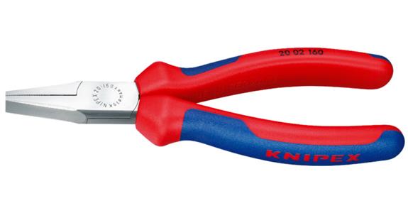 Szczypce płaskie KNIPEX 160 mm, poler. główka, z uchw. dwuskładnikowym