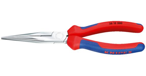 Szczypce półokr. KNIPEX 200 mm, proste, chrom. główka, z uchwytem 2-częściowym