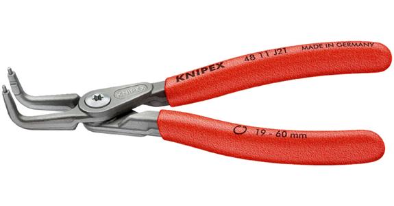 Szczypce do pierścieni zabezp. KNIPEX J31 210 mm, wkł. koń. do wew. pierścieni