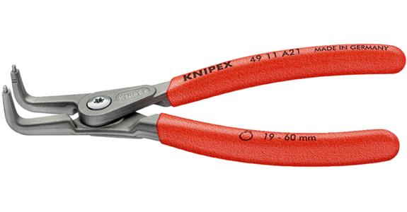 Szczypce do pierścieni zabezp. KNIPEX A01 130 mm, wkł. koń. do zew. pierścieni