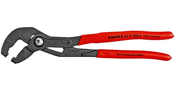 Sprężynowe szczypce do obejm zacisk. do przew. KNIPEX 250 mm, z uchw. z tw. sz.