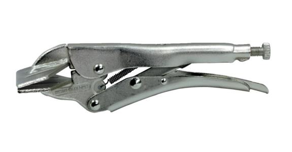 Sheet metal pliers length 180 mm clamp width 45 mm jaw width 80 mm nickel-plated