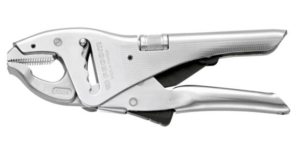 Locking pliers short jaws, length 225 mm, clamping width 135 mm chrome-plated