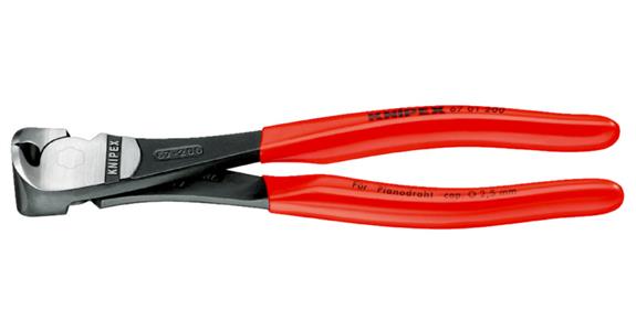 Wzmacniane szczypce czołowe KNIPEX, 160 mm, uchwyt z tworzywa sztucznego