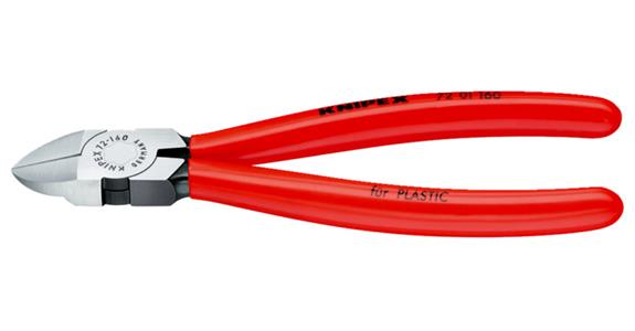 Szcz. do cięcia boc. z tw. szt. KNIPEX 160 mm, poler. gł., z uchw. z tworz. szt.