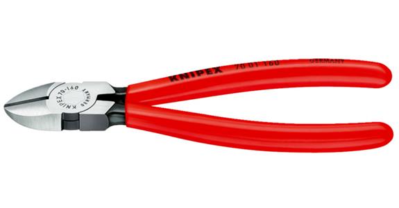 Szczypce do cięcia boczne KNIPEX 180 mm, poler. główka, z uchw. z tworz. sztucz.