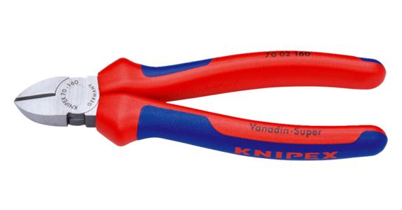 Szczypce do cięcia boczne KNIPEX 180 mm, głow. poler. z uchwytem dwuskładnikowym