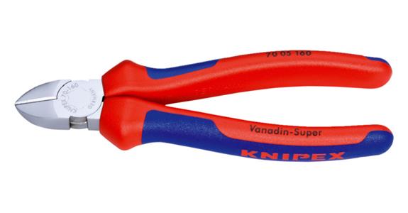 Szczypce do cięcia boczne KNIPEX 160 mm, chrom. główka, z uchw. dwuskładnik.