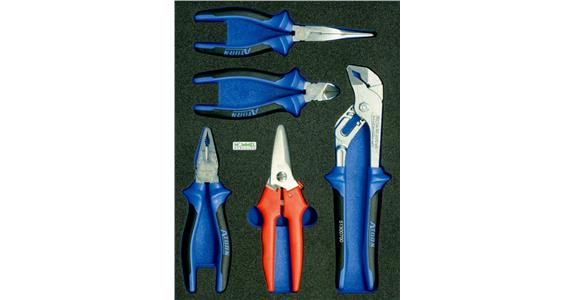 OPT-I-STORE ins. 260x345x30mm f. pliers/scissors set, 5 pcs cat. no. 59680 101