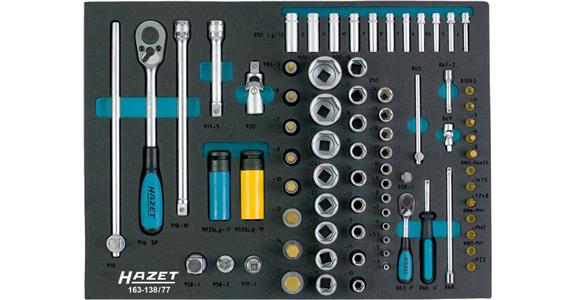 Hexagon socket set 1/4 inch +1/2 inch 163-138/77 in insert 77 pieces