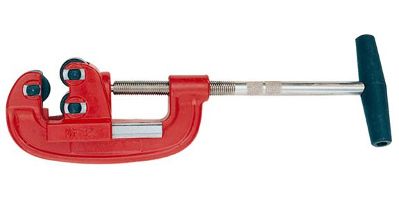 Steel pipe cutter with two guide rollers for pipes 1/8-2 inch