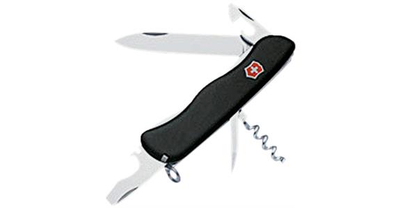 Picknicker pocket knife 11 pieces black with can opener, screwdriver and more