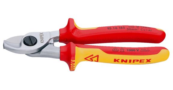 Nożyce do przewodów KNIPEX VDE, 165 mm, z uchwytem dwuskładnikowym
