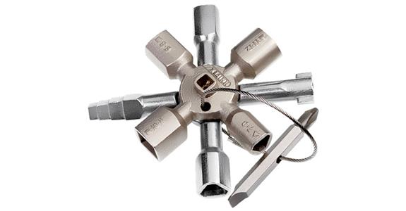 Klucz uniwersalny KNIPEX TwinKey do popularnych szafek i systemów zamków do drzwi 92 mm