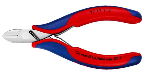 Szczypce do cięcia elektr. boczne KNIPEX, 115 mm, gł. okr. z fazą i zac. drutu