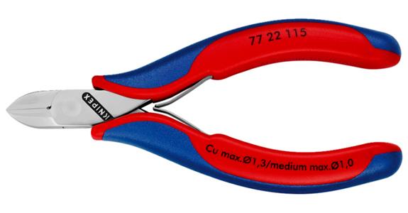Szczypce do cięcia elektroniki boczne KNIPEX, 115 mm, głowica okrągła