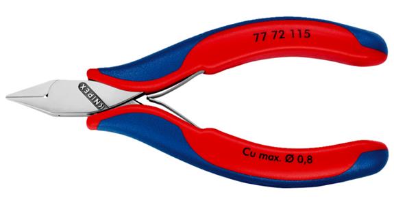 Szczypce do cięcia elektr. boczne KNIPEX, 115 mm, minigł. spicz. z małą fazką