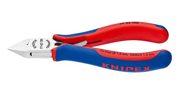 Szczypce do cięcia elektroniki boczne KNIPEX E53106055, 130 mm, głowica spicz.