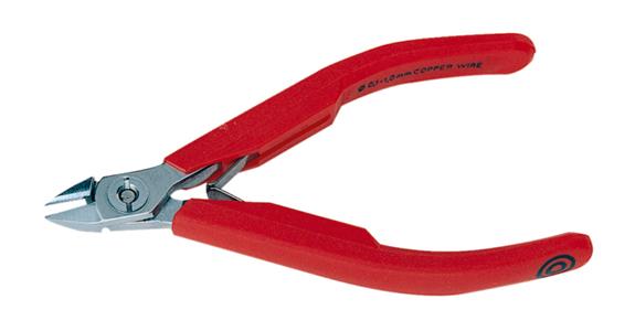 Electronic side cutters strong 12° angled without bevel 125 mm