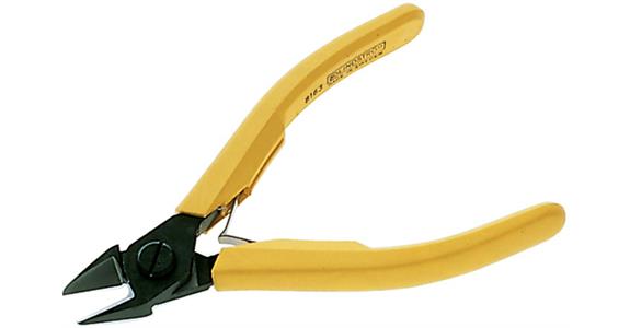 Electronics side cutters, pointed jaws, strong with bevel 125 mm