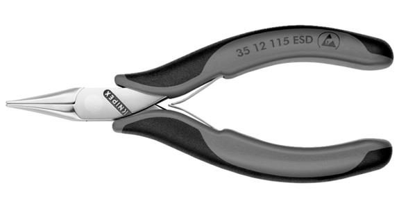 Szczypce chwytakowe dla elektroników KNIPEX ESD 115 mm, płaskie szerokie szczęki
