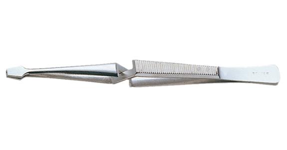 Cross tweezers straight nickel-plated length 155 mm