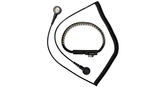 ESD metal wrist strap set, adjustable to any wrist size, black