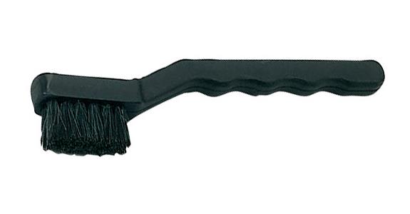 ESD hard brush, 30 mm long, plastic handle, natural bristles, conductive fibres