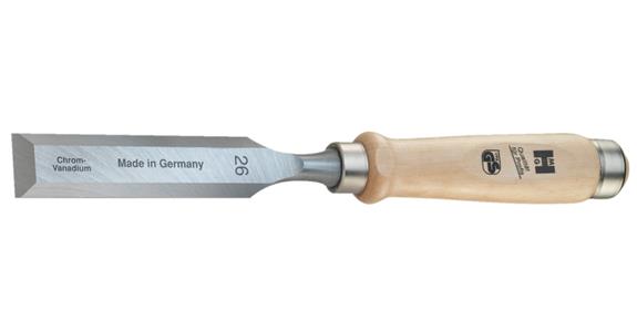 DIN 5139-compliant bevelled-edge chisel w. wooden handle, cut. edge width 26 mm