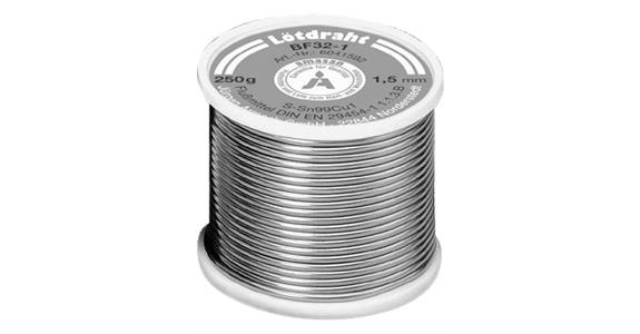 Solder wire (lead-free) dia. 1.50 mm, 250g, flux content 2.5%, soft solder wire
