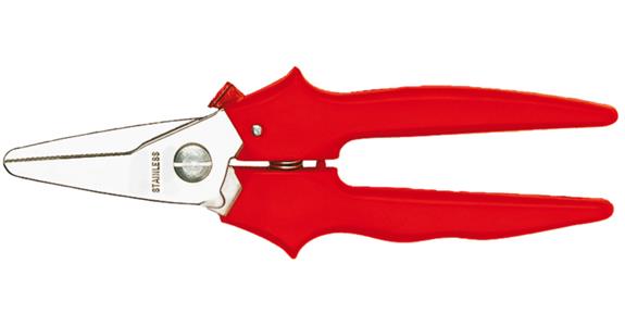 General purpose scissors straight blades stainless plastic handles 190 mm